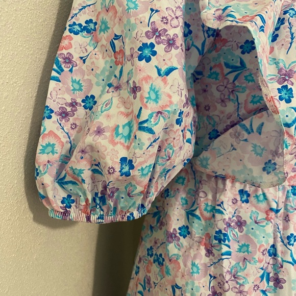 ASOS FLORAL MIDI TIE DRESS - Picture 11 of 15